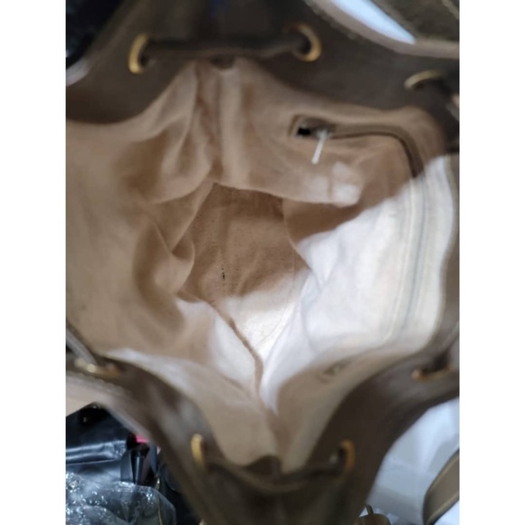 Authentic GUCCI Vintage GG Plus Shoulder Cross Drawstring Bag Beige/Brown - Picture 15 of 16